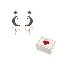 Swarovski Simbolis Krištoliniai Perliniai Auskarai Moteriški Mėlyni white gift box mėlyna