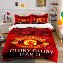 Manchester United Bedding Set Bedding Duvet Cover Set Duvet Cover Pillowcases Home Decor (1 * Duvet Cover 2 * Pillowcases, without duvet insert) 135x200cm