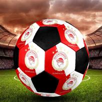 1PC Olympiacos logo size 5 soccer ball PrahaIndoor Soccer Ball Colorful All Ages Machine Stitched PVC Competition Ready Durable High-Bounce