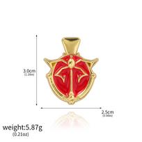 Game Resident Evil 4 Metal Enamel Remake Blue Geometric Alien Medal Spider Pendant Necklace Fans Collection Cosplay Jewelry Gift beige