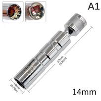 3/8  Žvakės lizdas Veržliaraktis Universali jungtis Magnetinis Žvakės lizdas Lankstus Išėmimo įrankis 14 mm 16 mm Pavara Cr-V 12-kampis 14mm