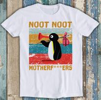 Pingu Noot Noot Motherfcukers Angry Funny Gift Tee T Shirt M1467 M