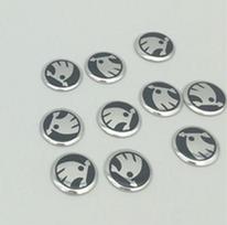 MIII6 2vnt 5vnt 10vnt 14mm Skoda automobilio raktų pakabuko dėklas Ženklelio mygtukas Ženklelio logotipas tiesus sulankstomas nuotolinio valdymo pultelis Raktų pakabukas Pakeitimo lipdukas 2pcs