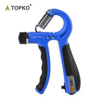 TOPKO in Stock Adjustable Metal Durable Hand Grip Finger Exercise Hand Grip L mėlyna