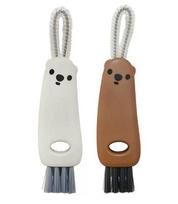 13.3*7.3*3Cm Bear Cleaning Brush for Thermos Bottles Baby Bottles Lunch Boxes Cup Lids Groove Gap Stain Removal Washing Brush 13.3*7.3*3cm