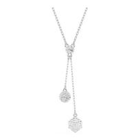 Swarovski Dextera Cube Sphere Crystal Pavé Necklace Women's Silver 5693207 sidabras