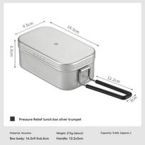 Portable Outdoor Supplies Hard Oxidized Aluminum Lunch Box Open Fire Heating Picnic Camping Lunch Box Aluminum Lunch Box