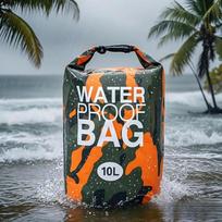 10/15/20/30L Outdoor Home Camouflage Waterproof Portable Organize bags River Hiking Dry Bag PVC Coated Sundries Storage Bags 10L oranžinė