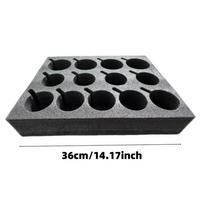 13-slot black storage rack; suitable for storing mugs, glasses, and foam cups; ideal for RVs and campervans Motorhome Boat juoda