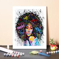 Drobė Skaitmeninė aliejinė tapyba Namų dekoravimas „Pasidaryk pats“ Tapyba pagal skaičius 40x50cm no frame black