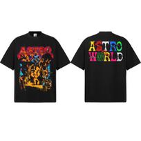 Travis Scott ASTROWORLD DoubleSide Graphic TShirt Unisex Oversized Hip Hop Rapper Casual Cotton Short Sleeve Trendy S