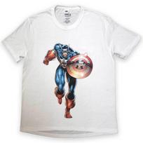 Marvel Comics Kapitonas Amerika Bėgimo Marškinėliai Balti Nauji Unisex Marškinėliai M