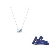 Swarovski padengti rodžiu, dirbtinio krištolo akmens gulės karoliai moterims mėlyni F-Original brand box (color random) mėlyna