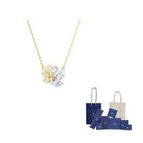 Swarovski gulės paauksuoti karoliai moterims Auksiniai/Sidabriniai F-Original Brand Box And Bag auksas