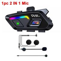 1/2 P20 2X Bluetooth Motociklo Šalmo Domofonas Ausinės 2 Vairuotojams 500M intercomunicador Moto Interphone Belaidis Laisvų Rankų įrangos