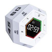 Time Management Tool Digital Timer LED Display Countdowns Hexagonal Shape Timer Acoustic Reminder For Homework Tasks juoda