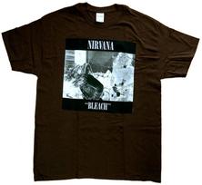 Nirvana Grupės Muzika Bleach Priekinis Spaudas Ant Rudų Medvilninių Marškinėlių Dydis: Mažas S