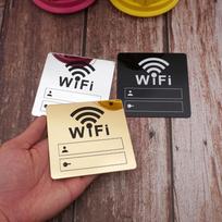 Akrilinis veidrodinis WiFi ženklo lipdukas „Pasidaryk pats“ viešoms vietoms, namams, parduotuvėms, ranka rašomoms sąskaitoms ir biurui, slaptažodžiui, WiFi pranešimų lentos ženklams 1 vnt. sidabras