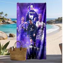 Cristiano Ronaldo Printed Beach Towel Quick Dry Soft TowelPortable Large Rectangular Beach Blanket for Travel Swimming Pool 70cmx140cm(27x55inch)
