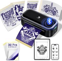 Phomemo TP31 Mini Tattoo Stencil Printer  for IOS Tablets Smartphones 30pcs Transfer Paper for Beginners Color Printing (Black,TP31) juoda