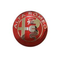 ZOPJT1 74MM Car Front Rear Emblem Trunk Badge Sticker Replace Accessories for Alfa Romeo Logo Giulia 159 147 156 Stelvio Giulietta Mito red