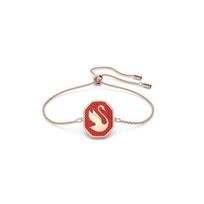 Swarovski Swan flaming red swan, octagonal red goose, 925 silver bracelet, women's model 5631674 sidabras
