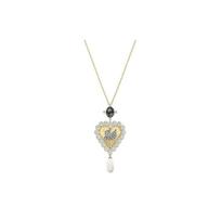 Swarovski Retro Heart Swan Necklace Gold Women's 5452384 auksas