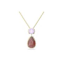 Swarovski Orbita Necklace Drop Cut Crystal Women's Gold Plated 5619786 auksas