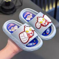 Ultraman Kids Summer Flip Flops With Non Slip Sole And Thick Wear Resistant Pvc For Boys 24-25 pilka spalva