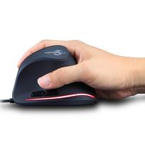 Ergonomika Vertikali žaidimų pelė T-20 Nešiojamoji žaidimų pelė Įkraunama 4 3200 DPI 4 RGB, skirta asmeniniam nešiojamam kompiuteriui juoda