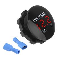 DC 12V-24V Mini Digital Voltmeter Voltage Meter Tester Led Display for Car Auto Motorcycle Boat ATV Truck Refit Accessories raudona
