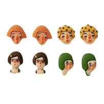 Stud earrings, earrings, cartoon villain avatars, funny style, fashionable, exquisite, cute, and versatile for daily commuting