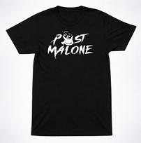 Post Malone Logo T-Shirt | Hip Hop Rap Alternative Streetwear Black Tee 4XL