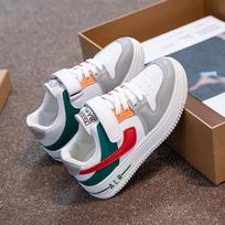 Children's sports shoes breathable spring and autumn new girls breathable little white shoes boys shoes board shoes middle and old children's casua 26 inner length 16.5 cm pilka spalva