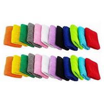 cotton sports wristband for basketball 12 pairs