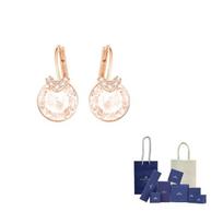 Swarovski lydinio auskarai moterims, rožinio aukso Original Brand Box And Bag rožinio aukso spalvos