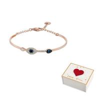 Swarovski Crystal Embellished Bracelet F ( Fits All)-white gift box mėlyna