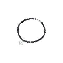 TIFFANY &CO Love Pendant Letter Inlaid Design Sterling Silver Onyx Bracelet Women's Black 31117887-Black F juoda