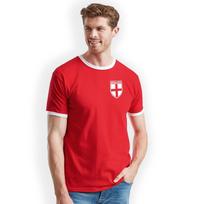England Football Home Nations Badge Print Ringer T-Shirt Birthday Gift Size S- 3 S
