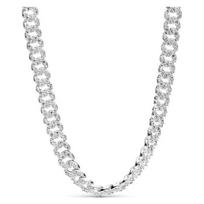 Pandora Brand Logo 925 Silver Synthetic Cubic Zirconia Necklace Women's Silver 393161C01 sidabras