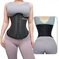 Reductoras Sauna Waist Trainer for Women Waist Trainer Corset Latex Sports Workout Waist Trimmer for Hourglass Body Shaper Xxs juoda