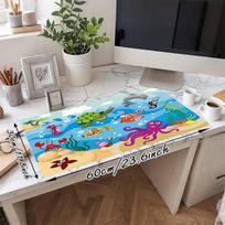 1PC sea animals ocean life Oversized Mouse Pad - Non-Slip Rubber Base Perfect for Office School Esports Home Decor Desk Mat 302A 30cmx60cm(11.8x23.6inch)