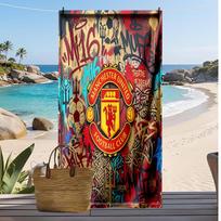 Manchester United Printed Beach Towel Quick Dry Soft TowelPortable Large Rectangular Beach Blanket for Travel Swimming Pool 70cmx140cm(27x55inch)