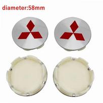 cytbfl1 4pcs Car Wheel Center Hub Caps Emblem for Mitsubishi Ralliart Lancer ASX Colt Pajero Outlander Eclipse Delica Accessories