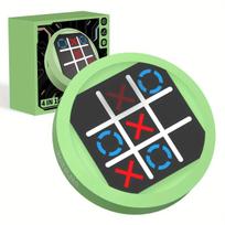 Multi Functional Tic Tac Toe Memory Training Attention Game Toy, Smart And Fun Puzzle AI Electronic Interactive Battle Multi-Functional Game Board žalia