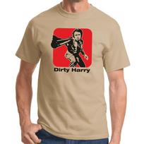 Dirty Harry Clint Eastwood Movie Cult Retro Stencil Portrait T-Shirt L