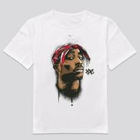 American Retro TUPAC SHAKUR 2PAC Rap Music Hip Hop Blues Retro T-shirt Summer New Men and Women Streetwear S balta