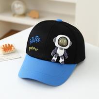 Kids' Astronaut Robot Embroidered Baseball Cap - Spring/Summer 2026 Print, Sun Hat for Boys and Girls One Size juoda