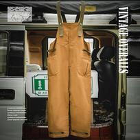 (Qunide) Men's Loose Casual Bib Overalls Retro Men's Logging Pants Cargo Overalls Pants L ruda
