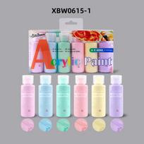 6 Color 60ml Acrylic Paint Set Art Student Graffiti Painting Macaron Pearl Paint Waterproof Pigment 6color 60ml